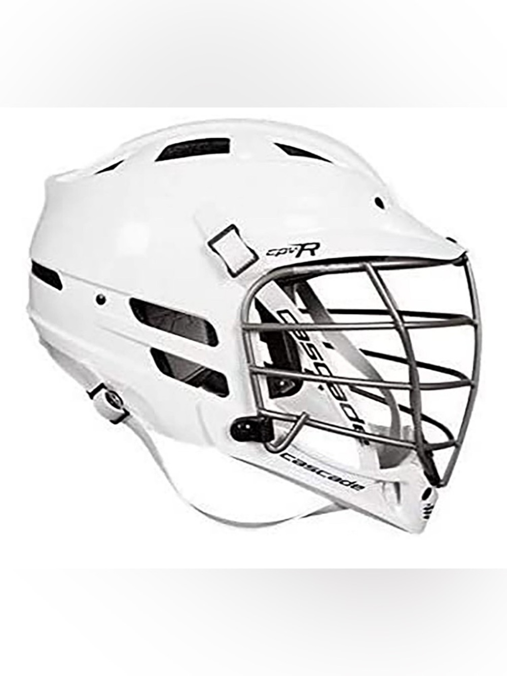 Cascade CPV-R Lacrosse Helmet in White with black mask - Picture 2 of 13